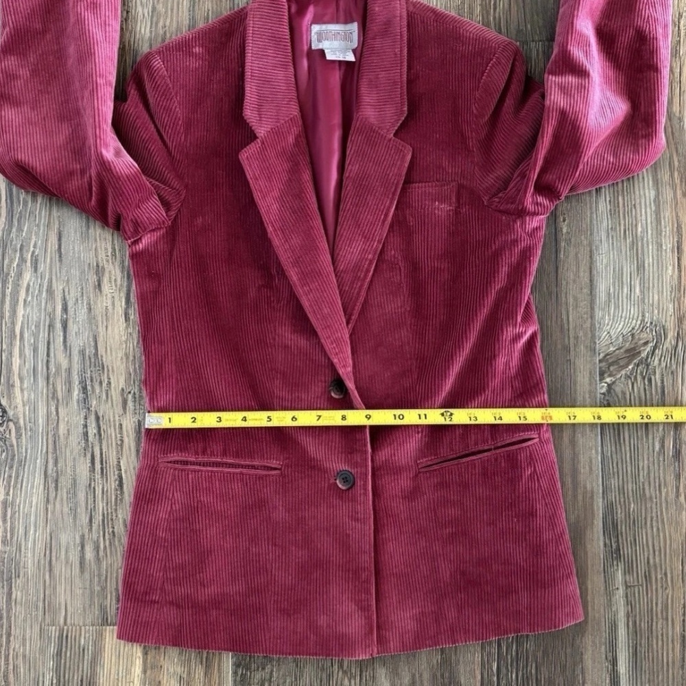 Vtg Worthington Corduroy Blazer Jacket Womens 10 Mauve Pockets Career Preppy - Picture 7 of 10